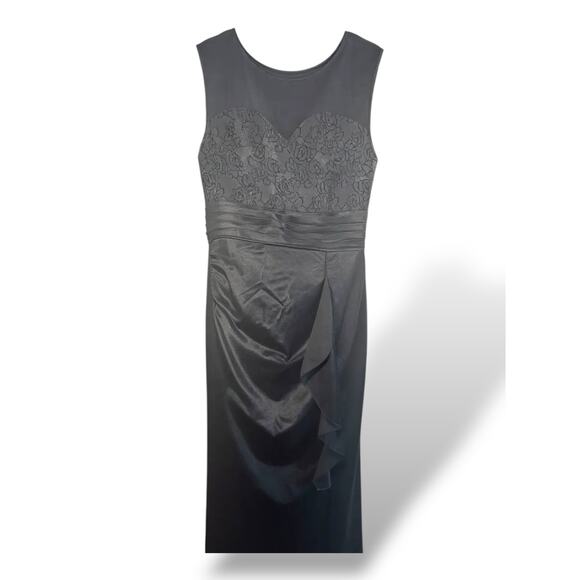 Vfshow Black Sleeveless Evening Gown Dress Size L Formal Elegant Maxi - Picture 3 of 9